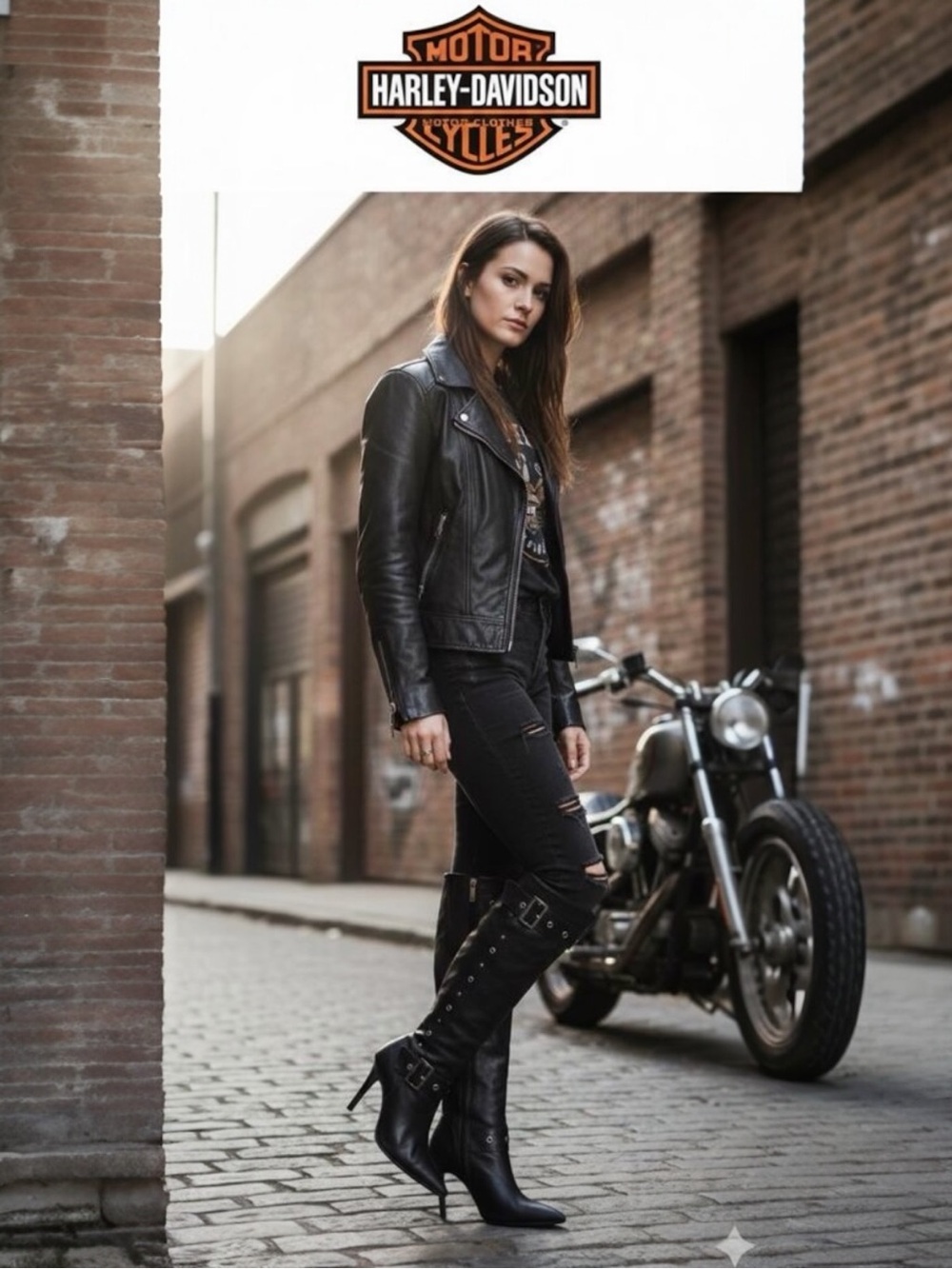 Authentic Harley-Davidson Women's "Chesterton" D85370 Stiletto Tall Boots